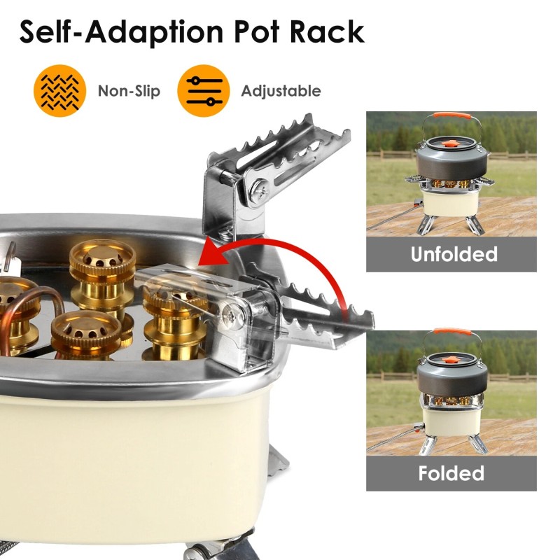 LakeForest Portable Camping Stove Gas Cooking Burner Propane Butane Burner