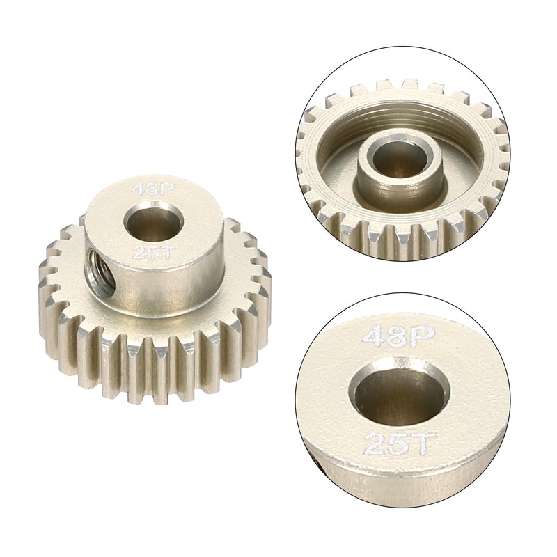 Rebower 4Pcs 48P Pinion Gear Set 24T 25T 26T 27T