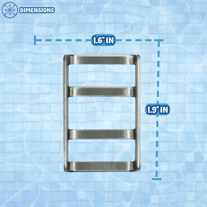 Poolzilla Outdoor Stainless Steel Bar Buckle for Pool Safety Cover