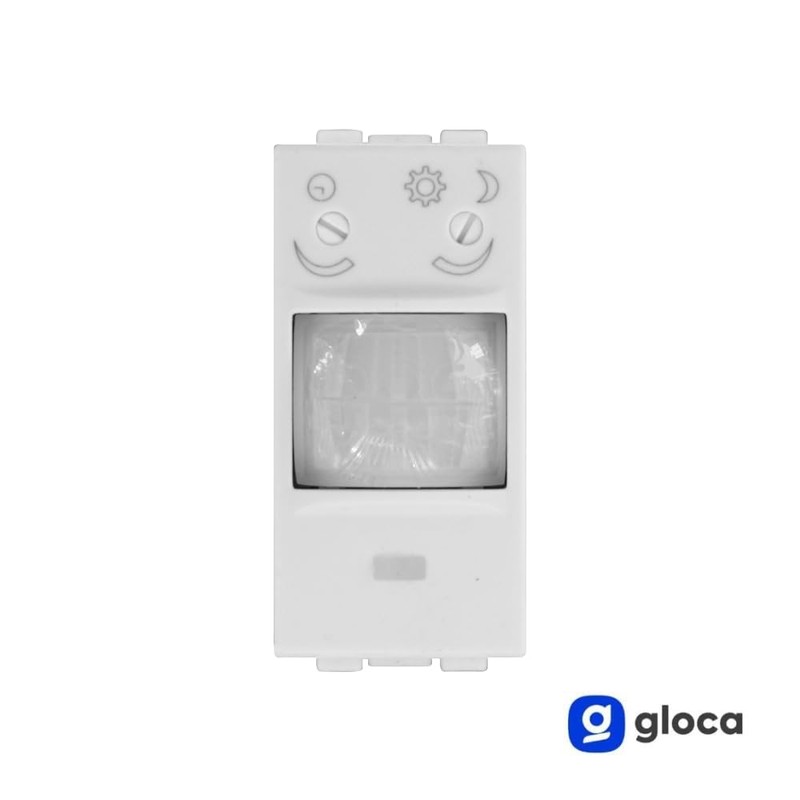 gloca Sensore Movimento 1P Con Set TEMPO/LUX Compatibile Matix