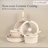 ESLITE LIFE Nonstick Cookware Sets with Detachable Handle,Ceramic Coating Pots
