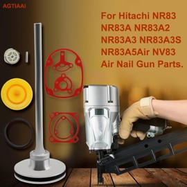877-323 for Hitachi Air Nailer Gun Rebuild Kit Tools Parts Gasket Kit Bumper for Hitachi NR83A NR83 NR83A2(S) NR83A5 DBM83-04 Parts 877-317 885-915 for Hitachi Framing Nailer Guns Pneumatic Tools