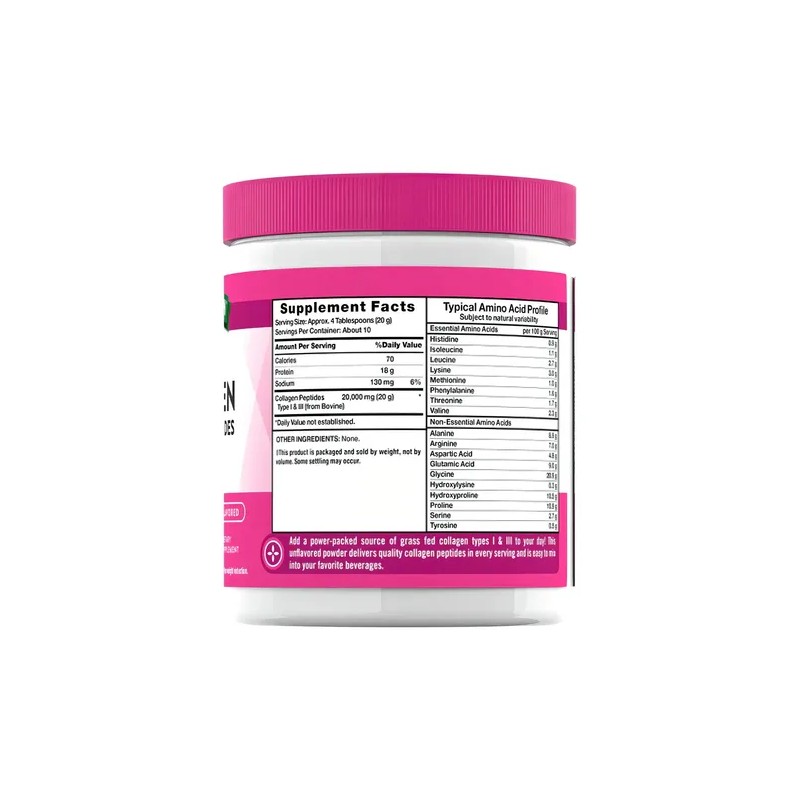 Colágeno Hidrolizado en Polvo Sin Sabor 198g Hydrolyzed Collagen Powder