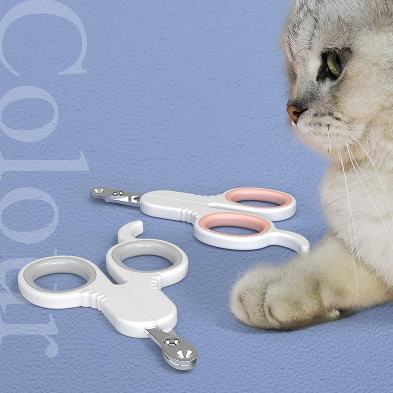 ZEWZE Cat Nail Clippers, Safety Stainless Steel Cat Nail Trimmer,