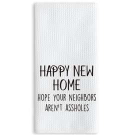 TNUW Housewarming Gifts Kitchen Towels 16x24 Inch, House Warming Gifts New Home Dish Tea Towels for Kitchen, Happy New Home Decorative Hand Towel for Bathroom Decor