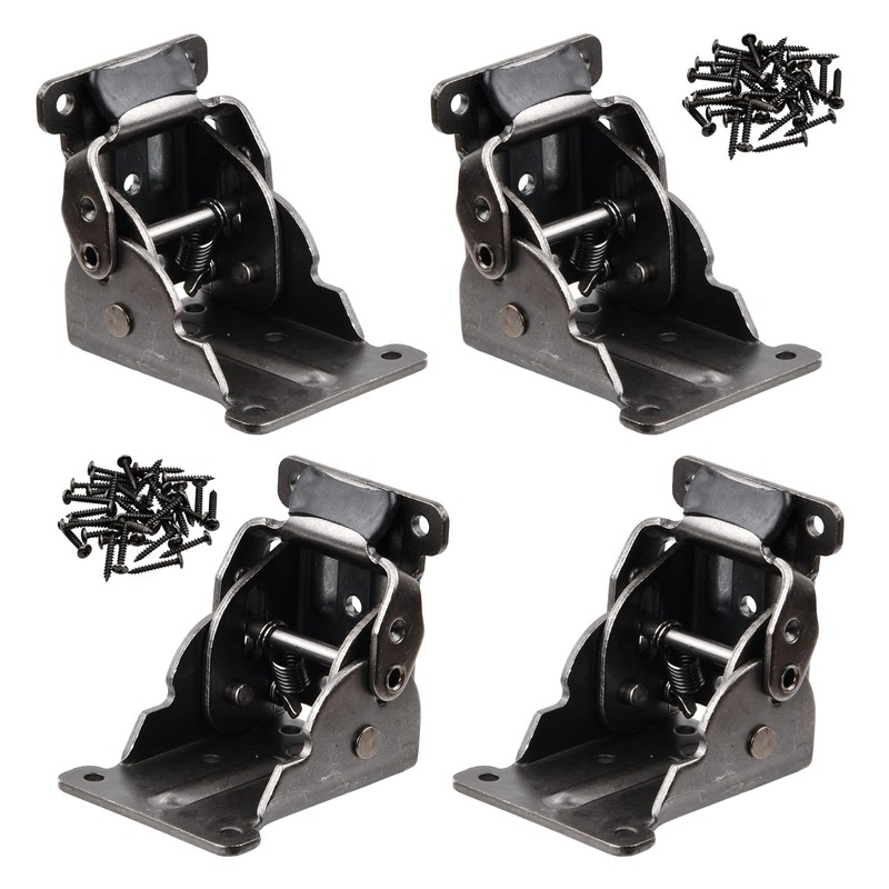 4 Pack Folding Table Leg Brackets Heavy Duty, Self Locking