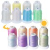 New brothread 8 Spools UV Colour Changing Machine Embroidery Thread