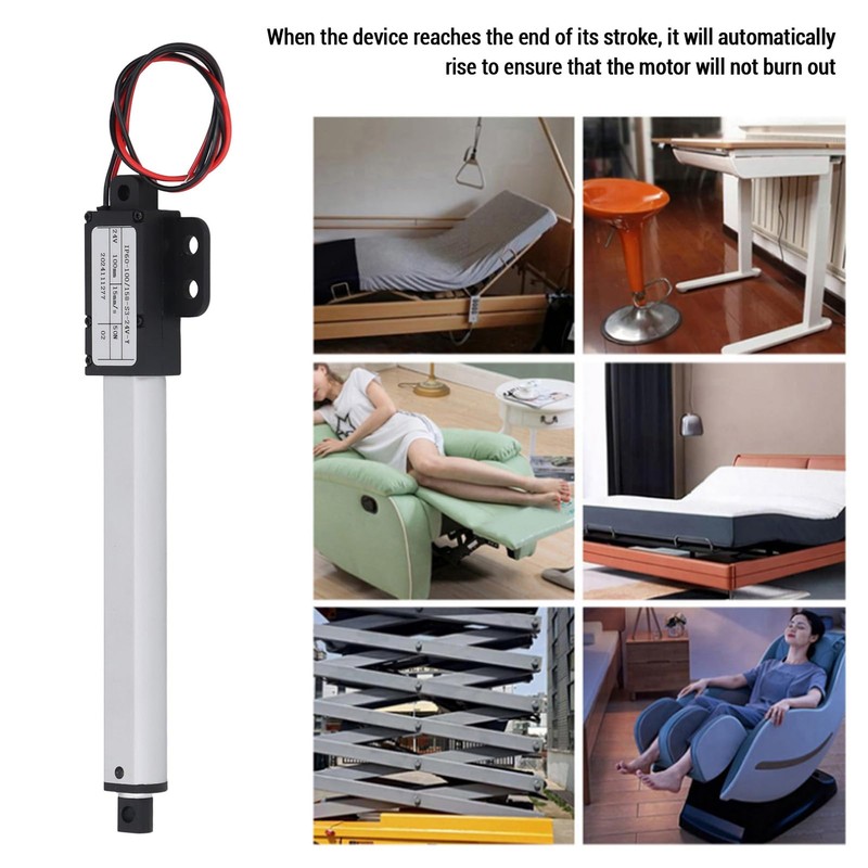 24V Mini Electric Linear Actuator, 100mm Stroke Electric Micro Linear