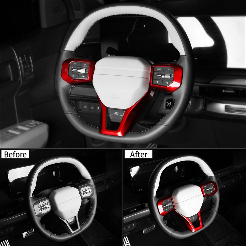JUIVEEL ABS Car Steering Wheel Frame Cover Steering Wheel Button