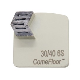 Concrete Floor Grinding Disc, Redi-Lock Metal Diamond Grinding Shoes Compatible with Husqvarna Grinders, Single Arrow Seg, 30/40 Grit 6S Soft Bond, 3PCS