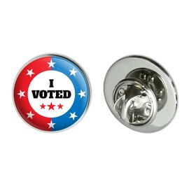 I Voted Red White Blue Patriotic Metal 0.75" Lapel Hat Pin Tie Tack Pinback