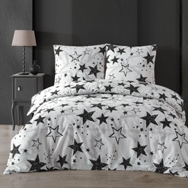 Buymax® Bed Linen, 135 x 200 cm, 100% Cotton, 2-Piece Bed Linen Set, Duvet Cover, with 1 Pillowcase, 80 x 80 cm, Oeko-Tex, Renforcé Cotton, with Zip