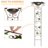 SUNNYPARK Antique Garden Iron Trellis with Decorative Hummingbirds Detachable Bird
