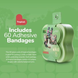 BioSwiss Bandages, Assorted Size Tropical Print Self Adhesive Bandage, Latex ...