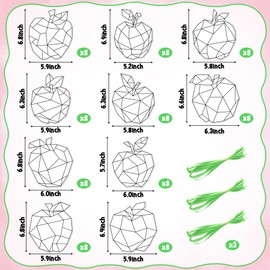 BeYumi Coloring Apple Craft Kit - 83Pcs Back to School Color Your Own Apple Kit End of Year Student Gifts First Day of School DIY Geometric Apple Cards Classroom Party Activity Decor