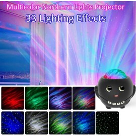HONGID Star Projector Galaxy Aurora Night Light Projector Remote Timer Room Decor Toys