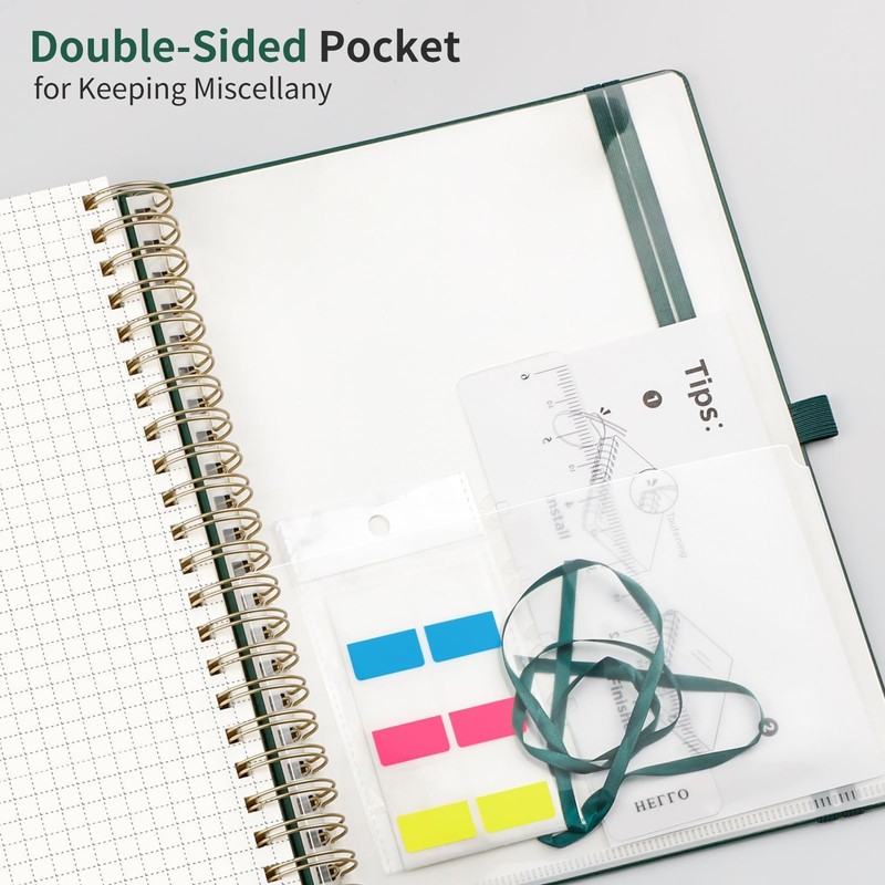 EMSHOI Spiral Graph Paper Notebook - 300 Pages, 100 GSM