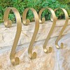 Haute Decor Stocking Scrolls Stocking Hanger - 4 Pack Glimmer