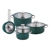 PUCOHOUSE 9pcs 304 Stainless Steel Cookware Set with Ceramic Coating