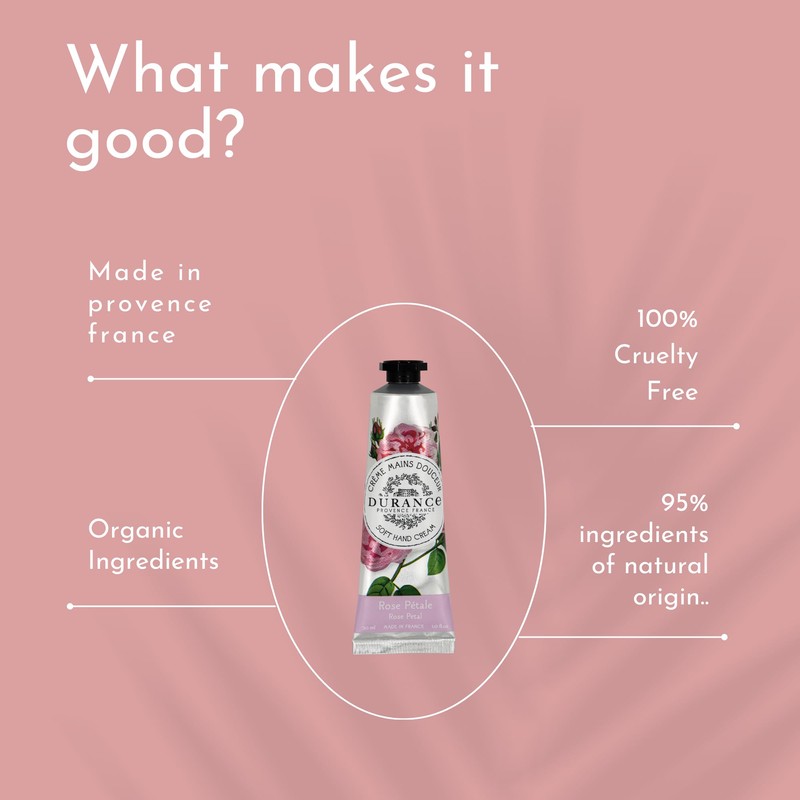 Durance Rose Petal Hand Cream 30 ml