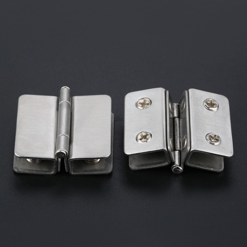 2 Pieces Glass Door Clamp Hinge,Zinc alloy Folding Door Hinge