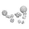 15pcs Complete Polyhedral Dice Set Acrylic D3 to D100 Spherical