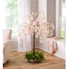 Plow & Hearth Small Lighted Faux Weeping Cherry Tree -