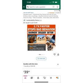 NPS Dog Barking Deterrent Trainer Ultra Sonic No Shock