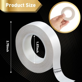 XEHAHOSH 3 Rolls Thin Double Sided Tape for Crafts, Arts, Scrapbooking,Photography, Paper Backing, Tear-by-Hand,0.4-in by 43-ft
