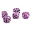 WeLoveBeads W6 Cube (16 mm) in Purple/Black Dots - Made