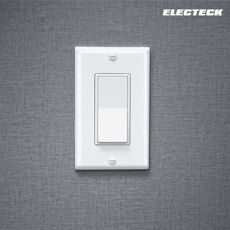 ELECTECK 20 Pack - Single Pole Decorator Light Switch,15A 120/277V,
