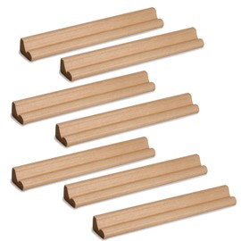 Trimming Shop Replacement Letter Tile Holder Wooden Tray for Word Games, Crafts - Stand - 19 cm, 7 Pieces