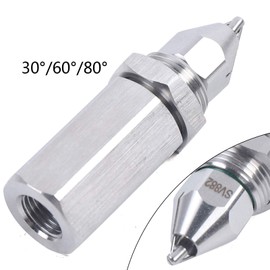 Stainless Steel Ultrasonic Air Atomizer Nozzle - Wet Fog Ultra-Fine Mist Nozzle for Cooling, Humidifying, And Dust Control (60 Degree)