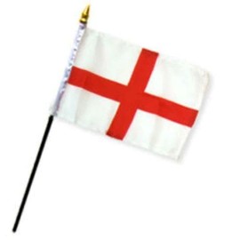 Wholesale Lot of 6 England St George's Cross 4"x6" Desk Table Stick Flag
