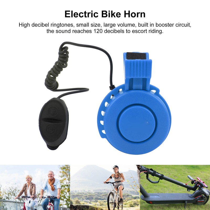 Electric Bike Horn Waterproof USB Rechargeable Bicycle Bell for Mountain