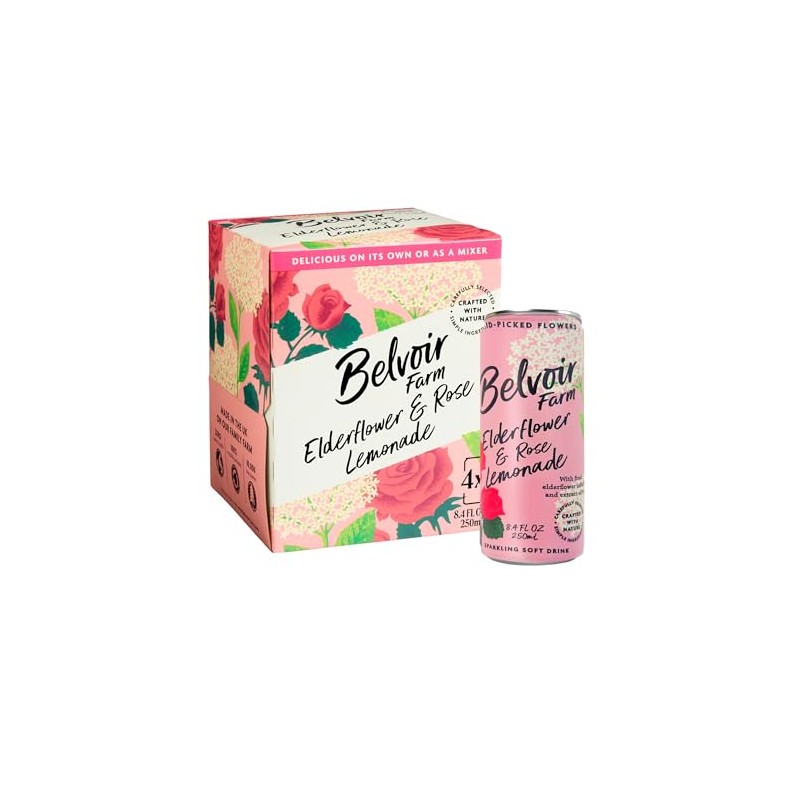 Belvoir Farm Elderflower & Rose Sparkling Lemonade | Delicious On