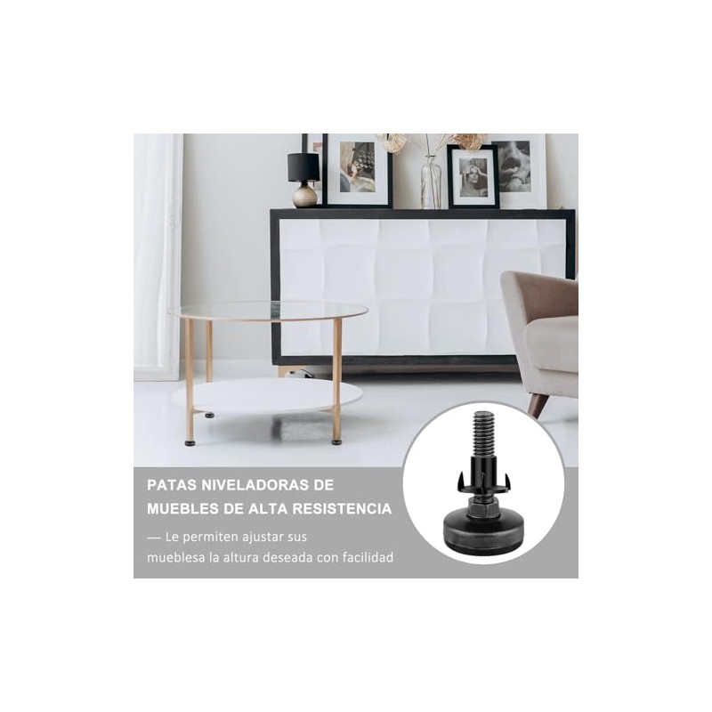 12 Piezas Niveladores de Muebles Resistentes, Patas de herreria para