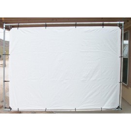6' x 10' Outdoor Hanging Home Theater Portable Projection Movie Screen Kit 3/4" Fittings ~ Pipe NOT Included