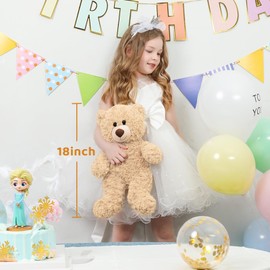 Tezituor Small Teddy Bear Stuffed Animals, Cute Little Teddy Bear Plush Toys for Kid Girl Boy, Beige 18inch…