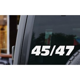 Kramer sticker's shop Trump 45 47 President Sticker for Car Window Vinyl Sticker Water Bottle Decal Phone (Ice Blue, 4"" Long)