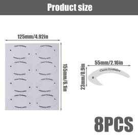 AOEVUIR 8 Blätter Silikon Eyeliner Schablonen Set Lidschatten Schablone und Augen Make-up Aufkleber Eyeliner Schablone für Anfänger Hilfreiches Tool