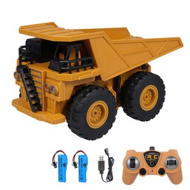 Hylukon Ferngesteuerter Muldenkipper, 2,4 GHz 6-Kanal-Baufahrzeug-Spielzeug mit Lichtern, Baustellenfahrzeuge Ferngesteuertes Auto für Kleinkinder, Kinder, Jungen und Mädchen