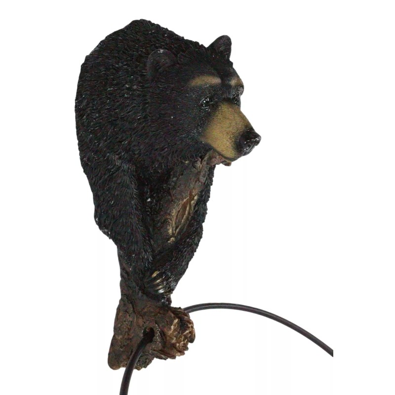 Rustic Western Forest Black Bear Holding Pinecone Branch Hand Towel