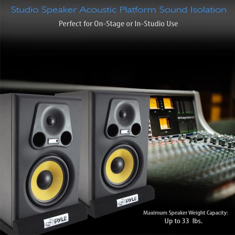 Pyle Sound Dampening Speaker Riser Foam - Audio Acoustic Noise