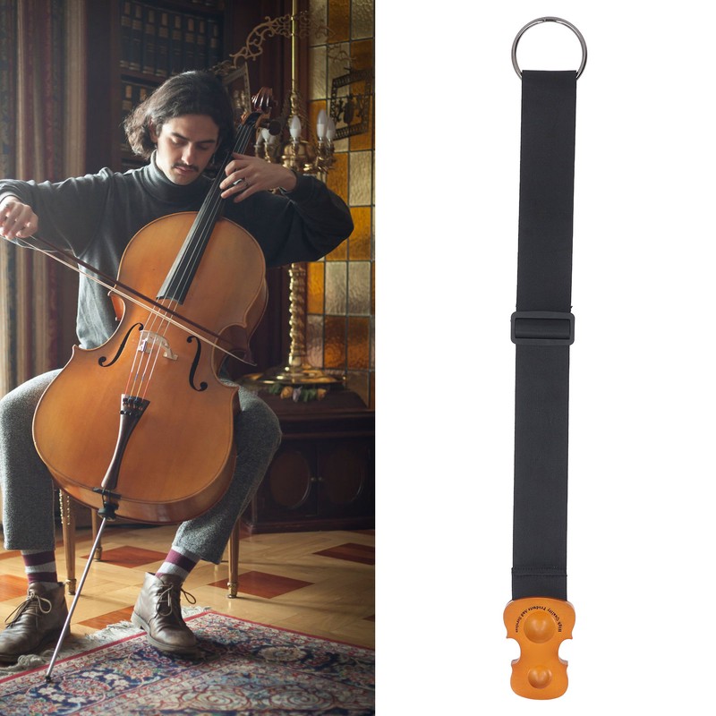 Cello Antiskid Device Maple Canvas Strap Thickened Sponge Metal Ring