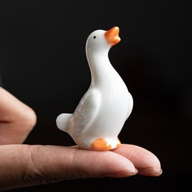 White Duck Ornament, Ori-Jjim (Joyful) 5ea