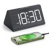 KeeKit Wooden Digital Alarm Clock, Large Display LED Clock with