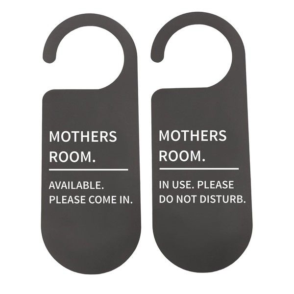 CENWA 2 Pcs Mother's Room Door Signs (Double Side, Black,