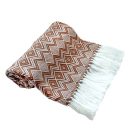 TINKUY PERU Alpaca Peruvian Pashmina Shawl Wrap Ruana 61 x 22 inches (Camel/Ivory)