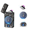 Electric Lighter with Clock Dial LED Power Display Plasma Dragon